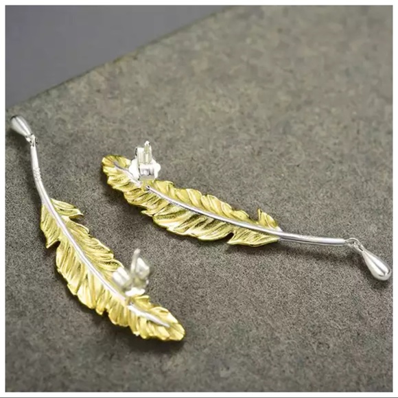 Artisan Handmade 925 Silver Leaf The Zetana Earrings - Picture 5 of 7